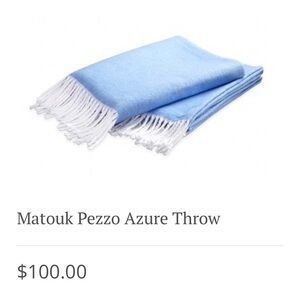 Matouk Pezzo Throw with White Fringe